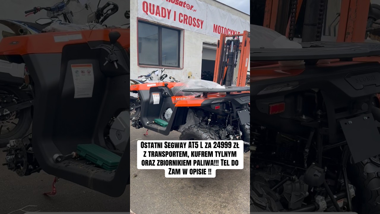 Ostatni Segway AT5 L za 24999 zł z transportem, kufrem tylnym Tel do Zam 501256580 #husator