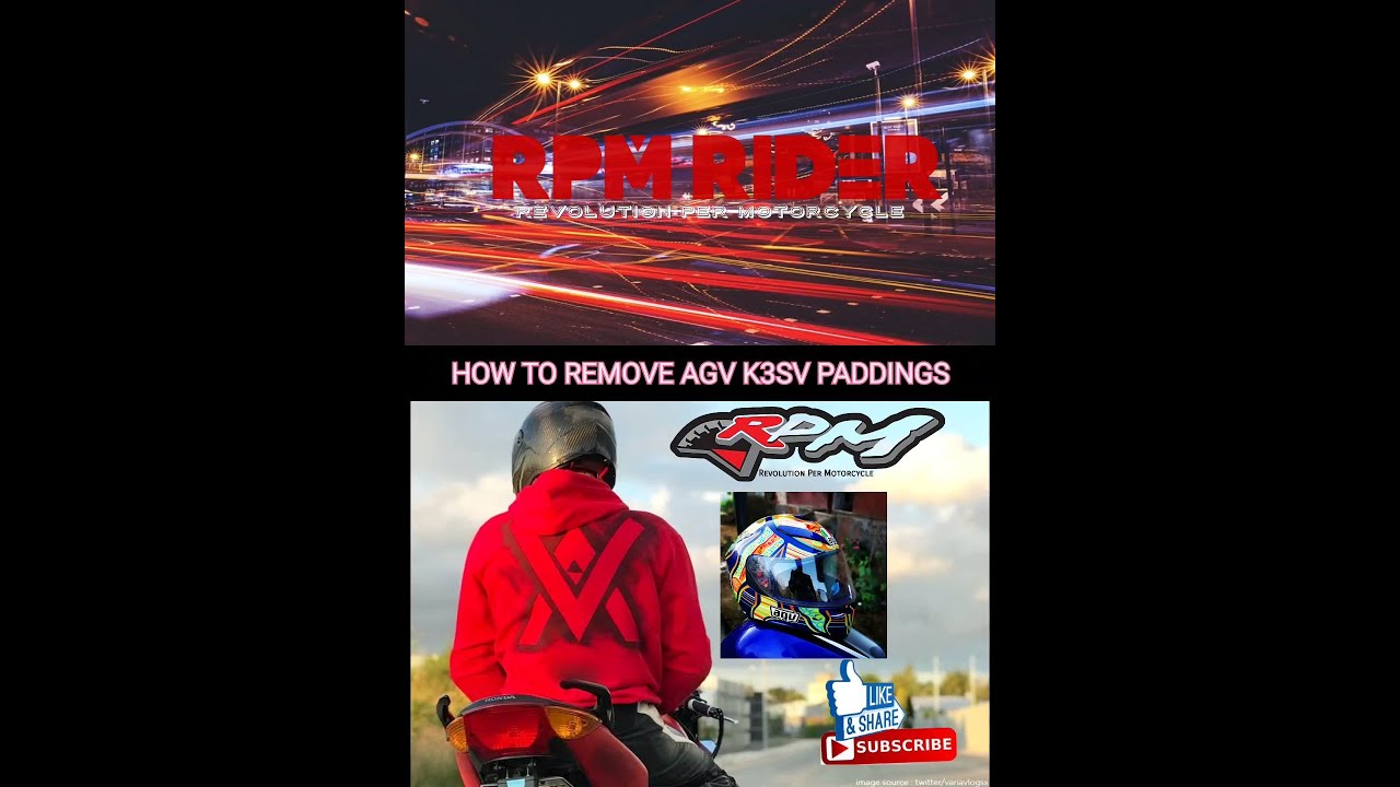 HOW TO REMOVE | AGV K3SV | PADDING #agv #k3sv #video #bike #helmet #padding