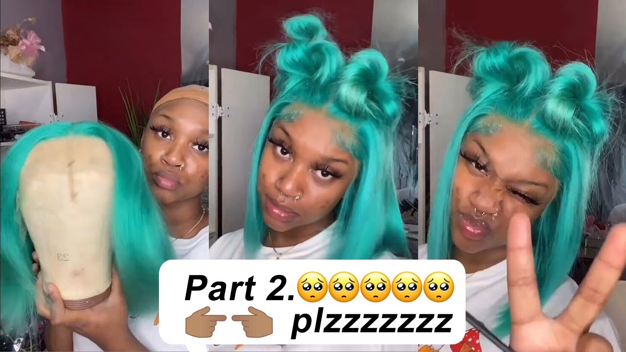 Gorgeous Bob Wig Restyle!💧 Blue Color Lace Front Wig Reviewed By Hairstylist #Ulahair