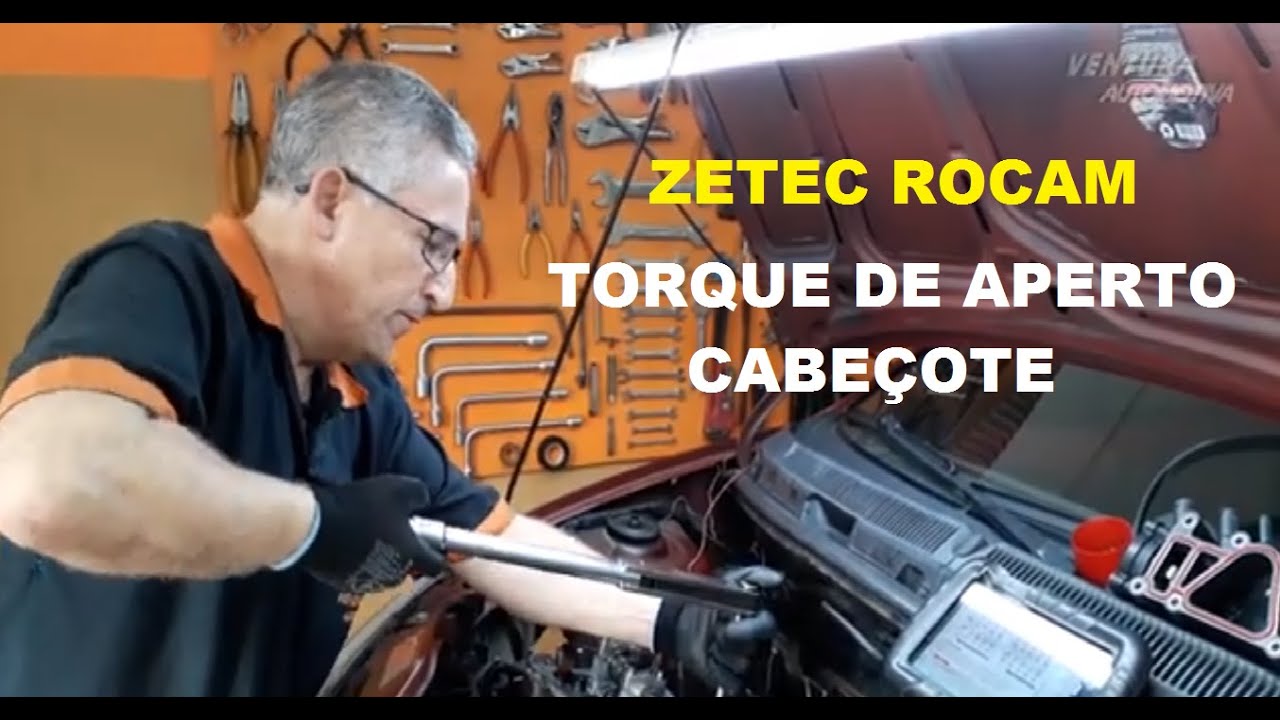 Torque de aperto do cabeçote Zetec Rocam