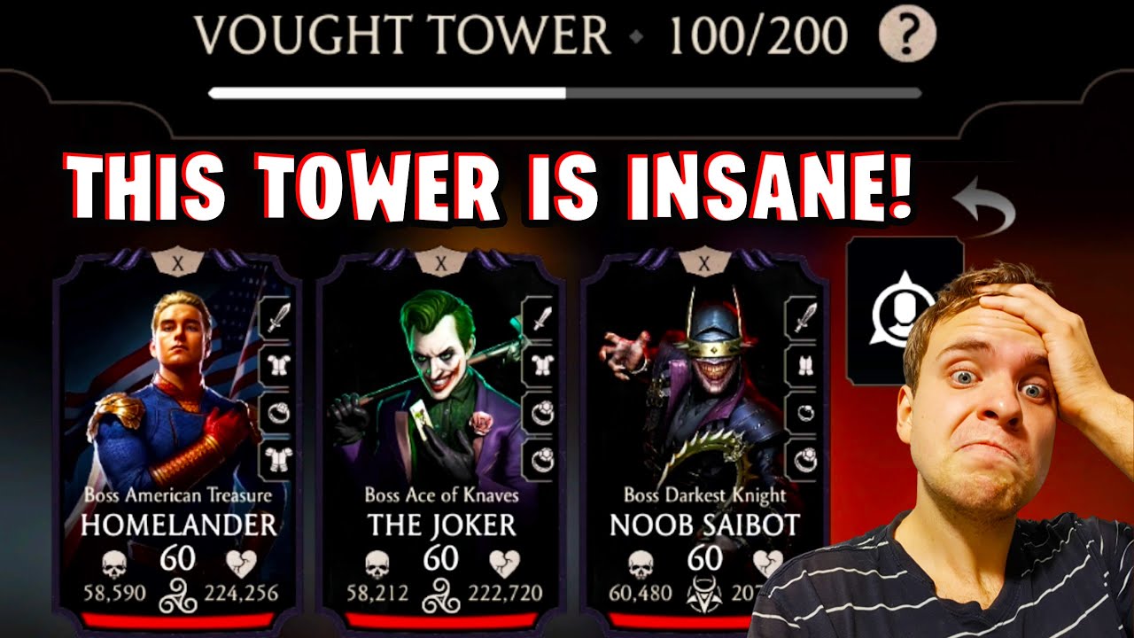 Battle 100 in Vought Tower vs. Beginner Account in MK Mobile! This Tower Is HELL!