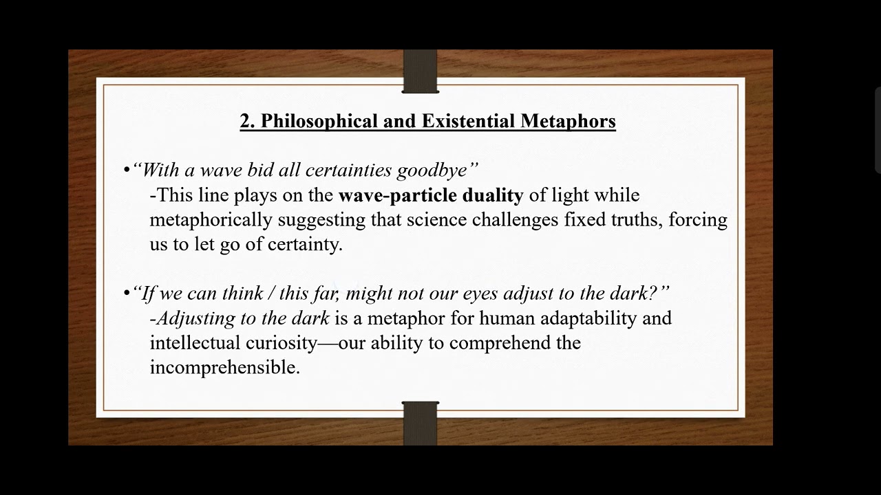 Relativity- Sarah Howe- Poetic Devices - Calicut University - AEC FOR SCIENCE- SECOND SEMESTER