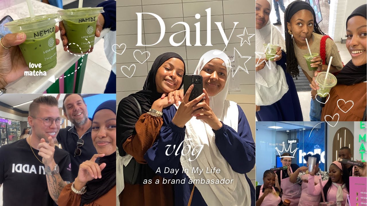love matcha ambassador, somali vlog daily routine as a contentent creator influeancer somali makeup