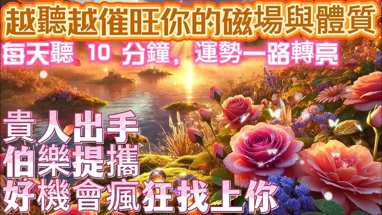 越聽越催旺你的磁場與體質｜每天聽10分鐘運勢一路轉亮｜貴人出手伯樂提攜｜好機會瘋狂找上你｜吸引力法則調頻能量音樂