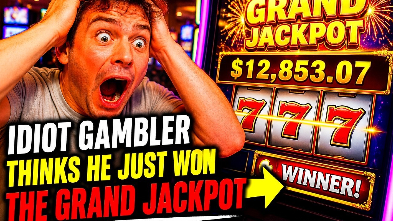 IDIOT GAMBLER Thinks He Just Won The GRAND JACKPOT!