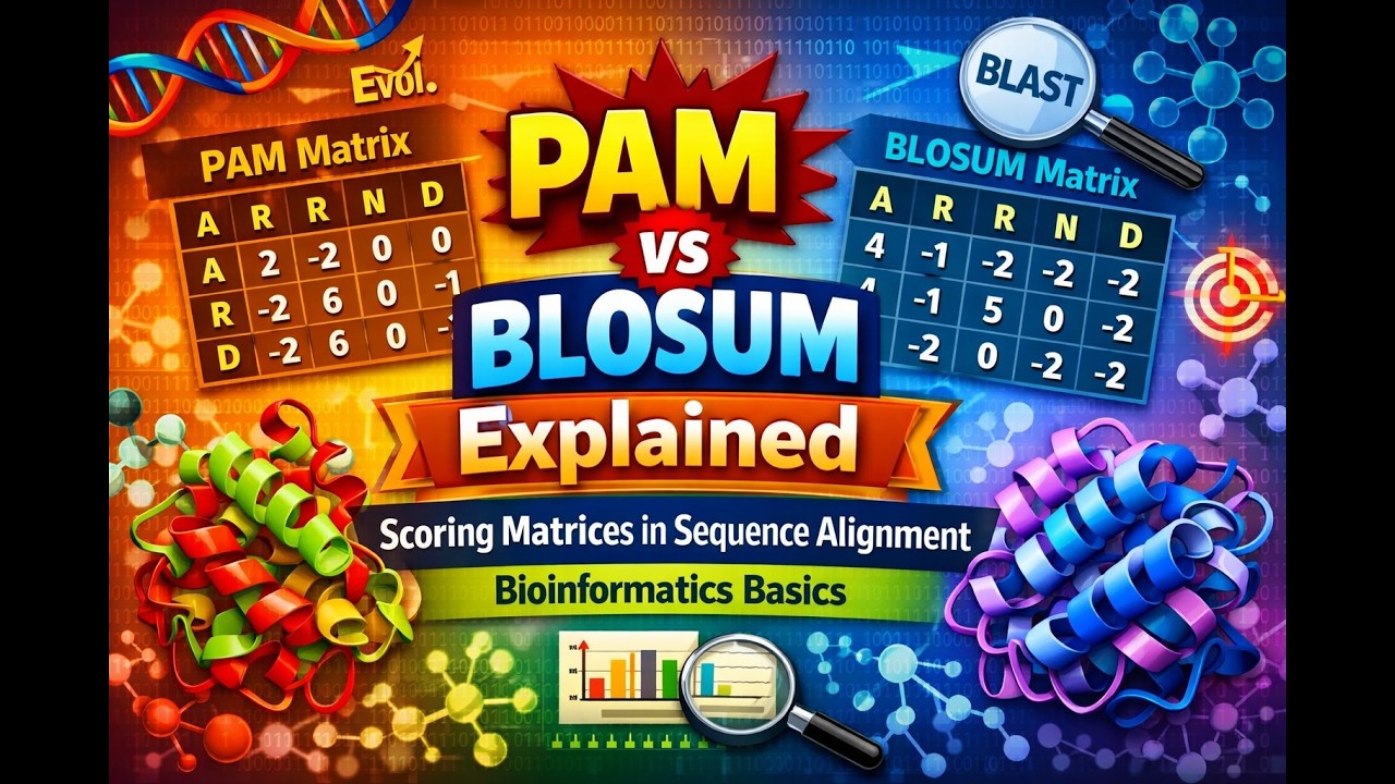 PAM против BLOSUM: объяснение | Матрицы оценки в выравнивании последовательностей | Основы биоинф...