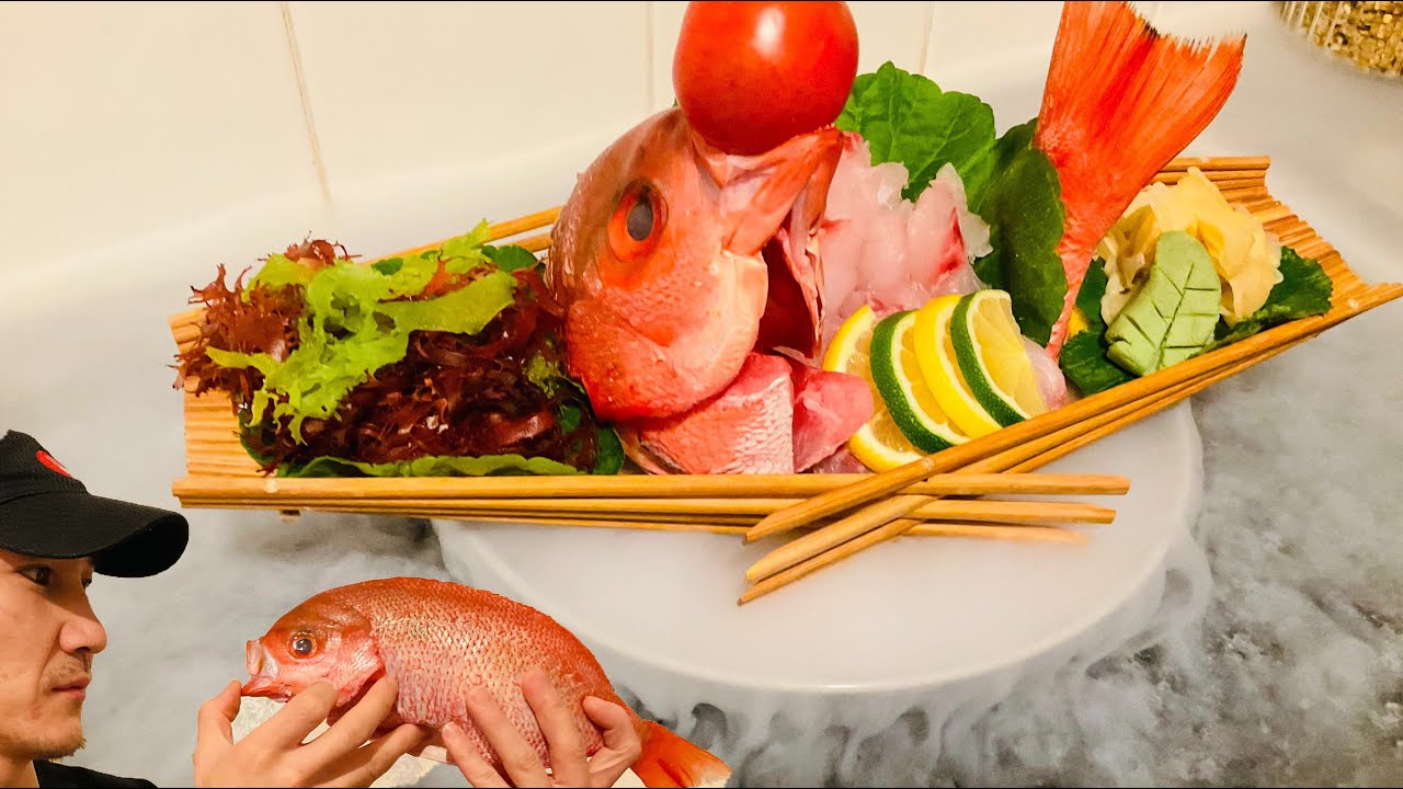 Snapper sashimi platter with Dry ice. #sushi#sashimi#snapper#dryice