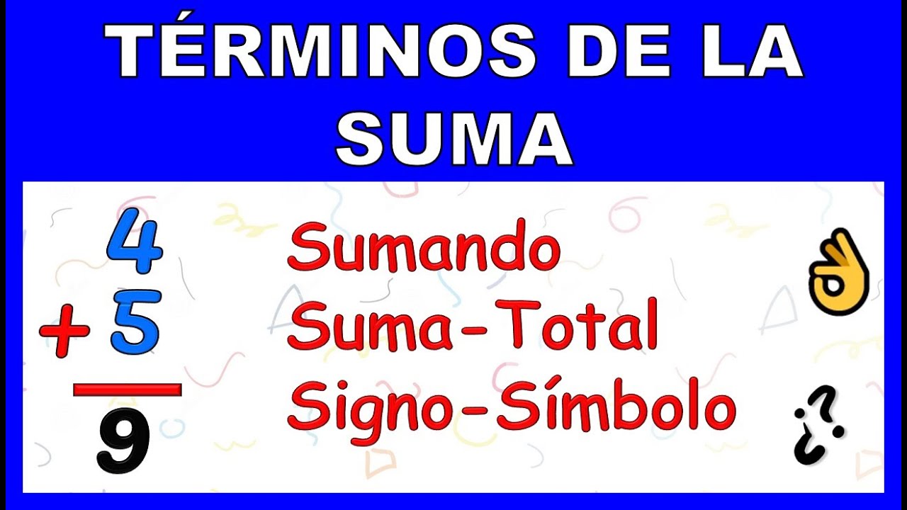 TERMINOS DE LA SUMA