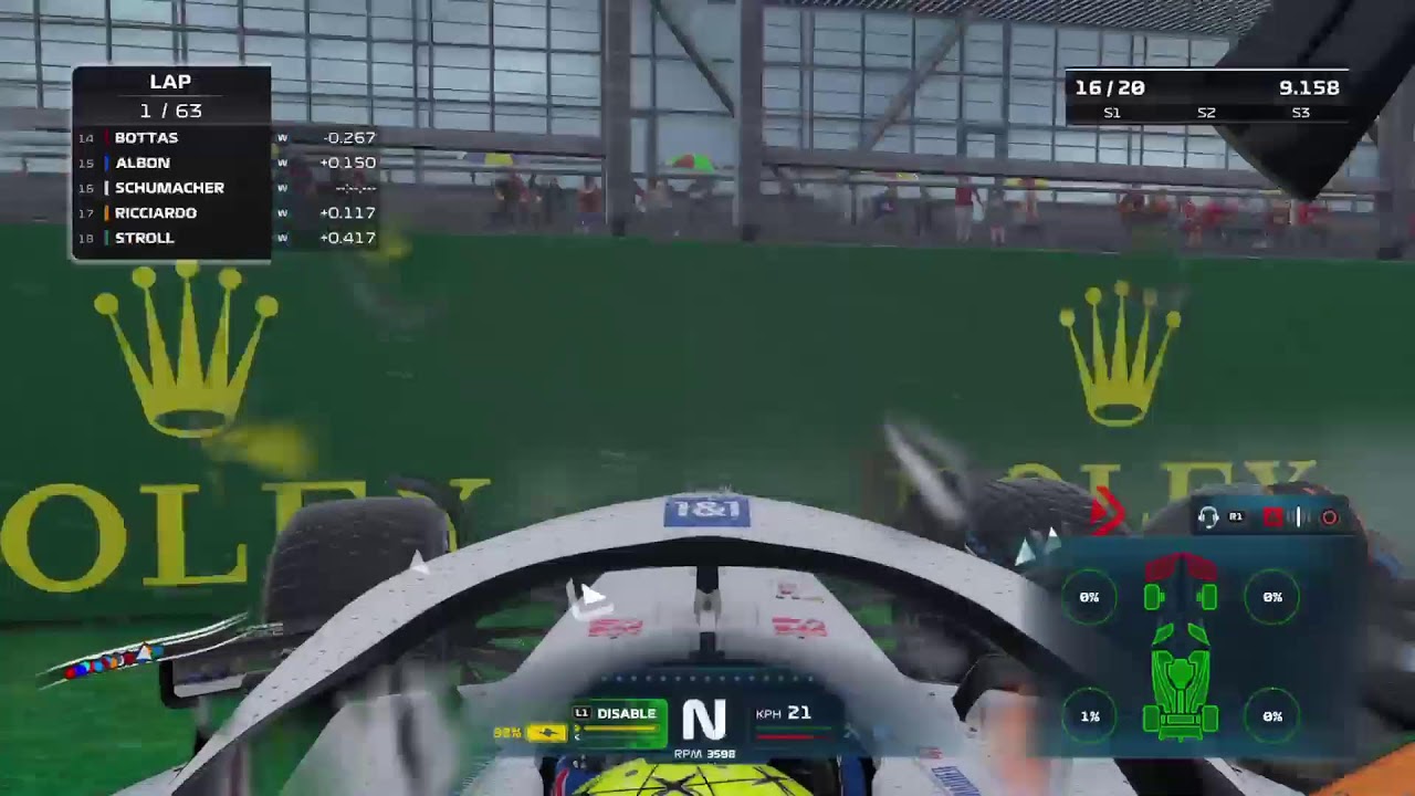 F1 2022 crashes  aquaplaning