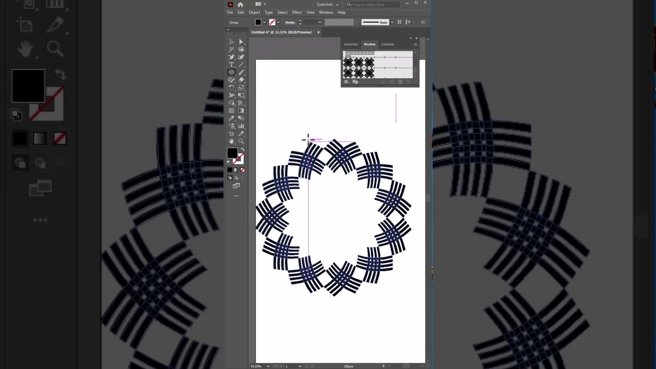 Make 8 Line Art With Pattern Brush Adobe Illustrator 