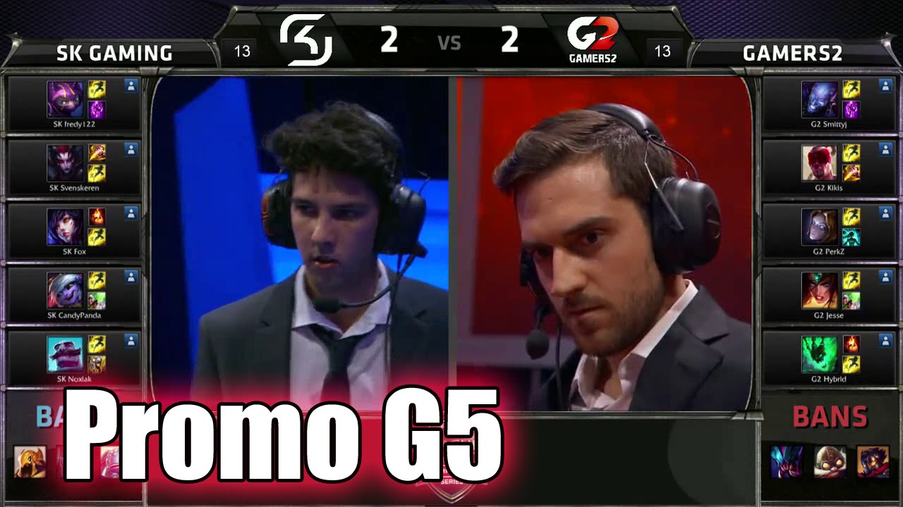 SK Gaming vs Gamers 2 | Game 5 Promotion Tournament for S6 EU LCS Spring 2016 | SK vs G2 G5 Promo