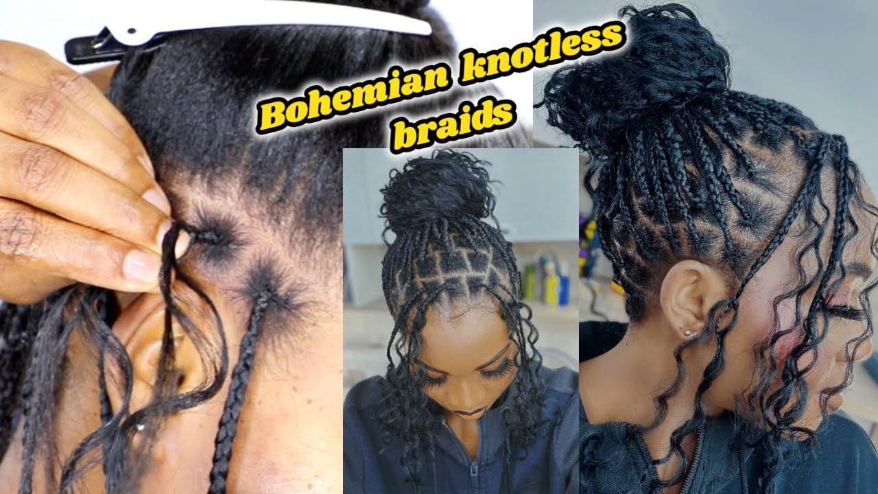 HOW TO: Bohemian KNOTLESS Braids