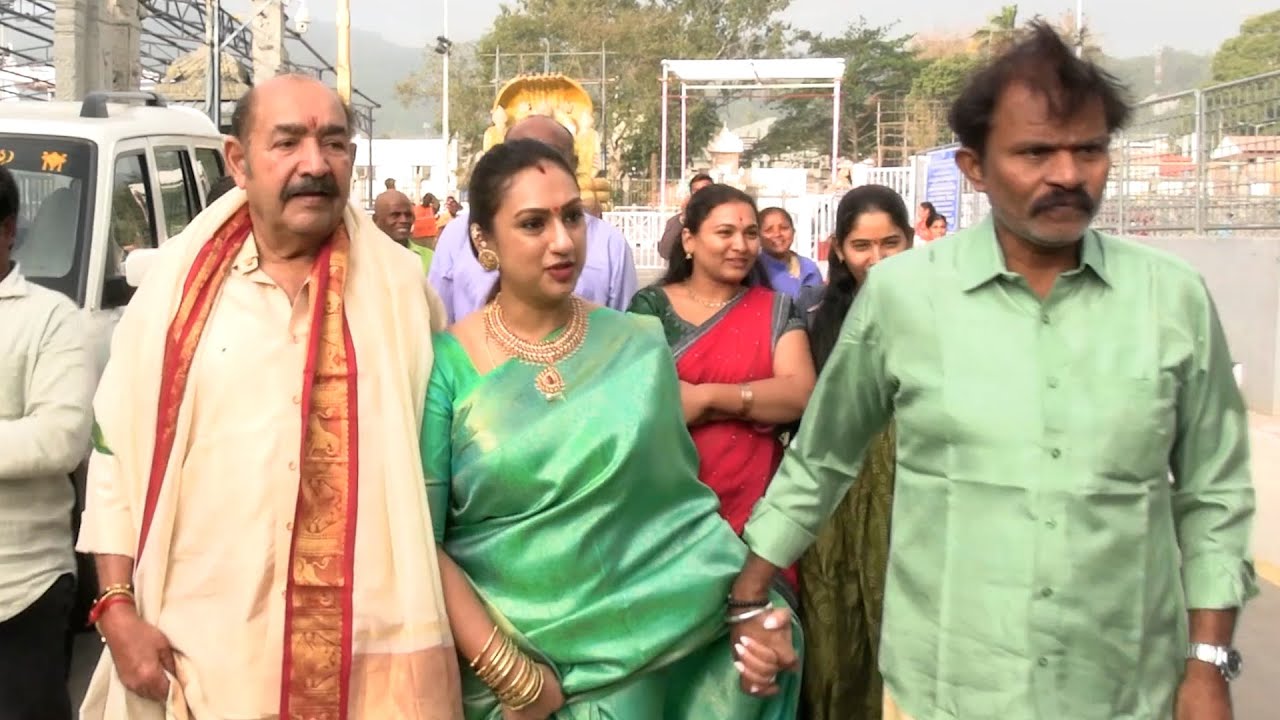Actor Vijay Kumar, Pritha Hari & Director Hari Visits Tirumala