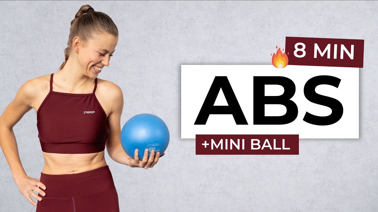 8 MIN KILLER ABS WORKOUT WITH MINI BALL - At Home Barre Workout