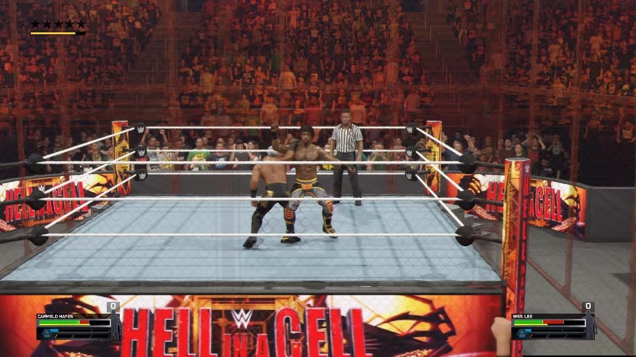 WWE MELLO VS WES LEE CAGE MATCH + 2 OUT OF 3 FALLS