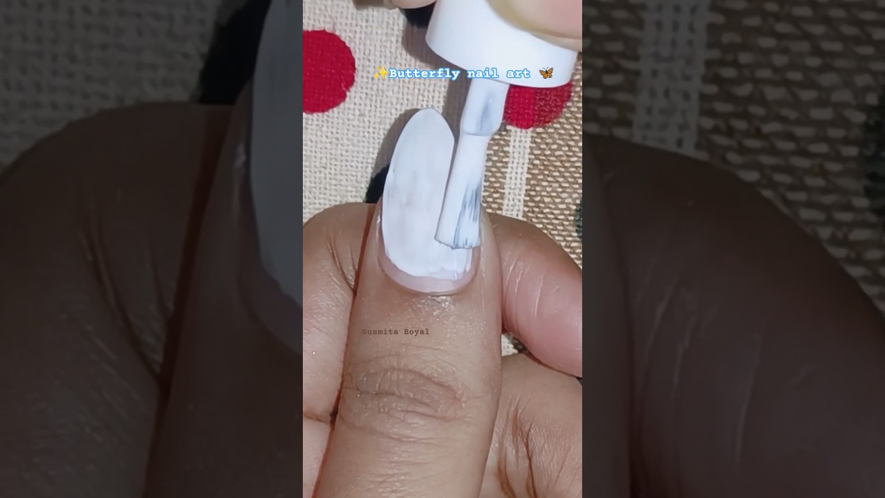 🦋 butterfly nail art without tools 💅 