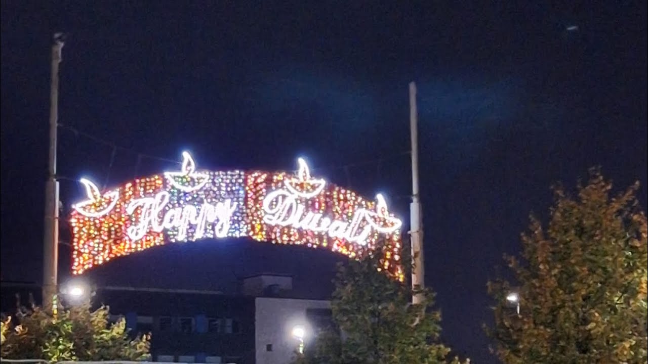 Diwali lights switch on at Leicester#likeandsubscribe#leicester#uk