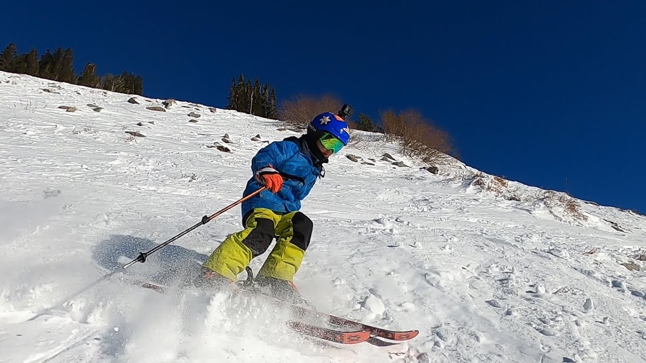 Brighton, 6 year old ski double black, ski Utah