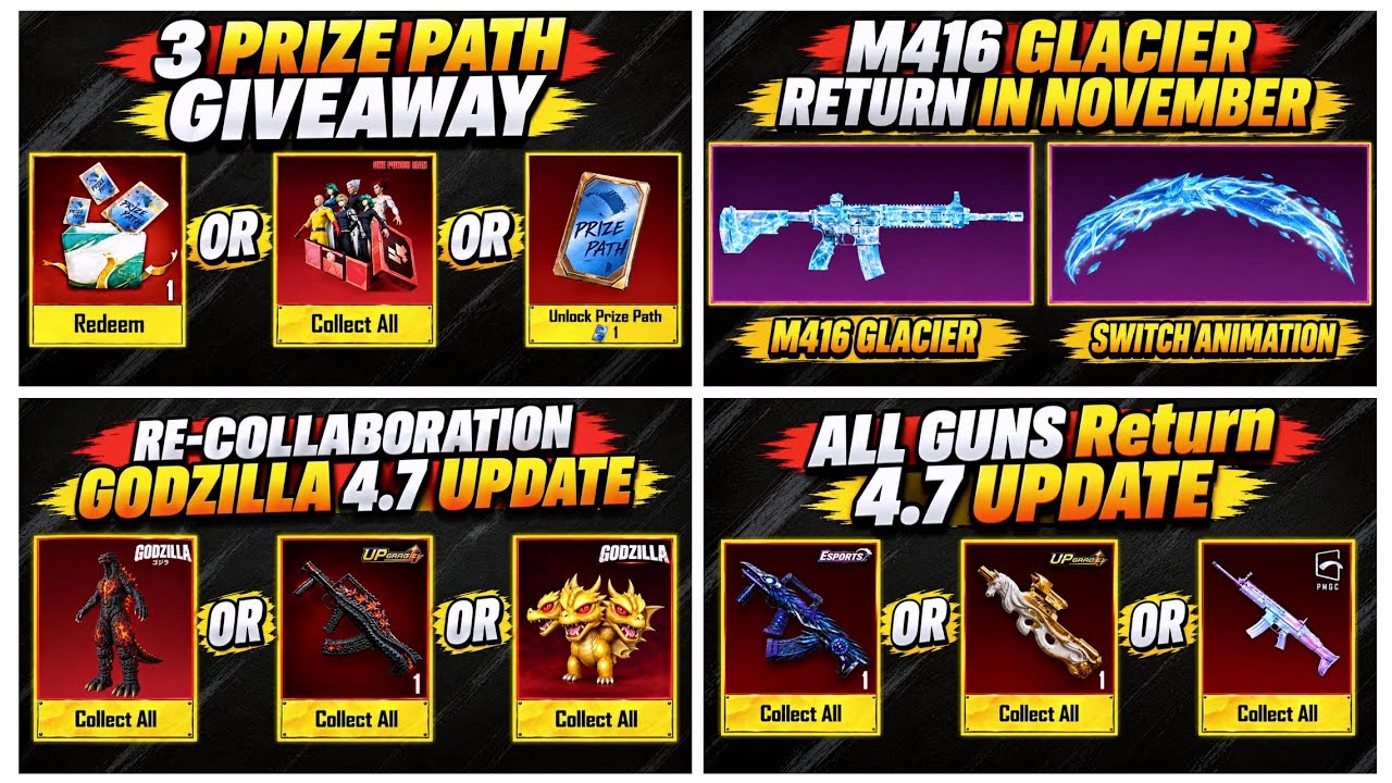 🤯FREE PRIZE PATH | 🔥M4 GLACIER RETURN IN CLASSIC CRATE | GODZILLA GROZA + GOLDEN PEGASUS P90 RETURN
