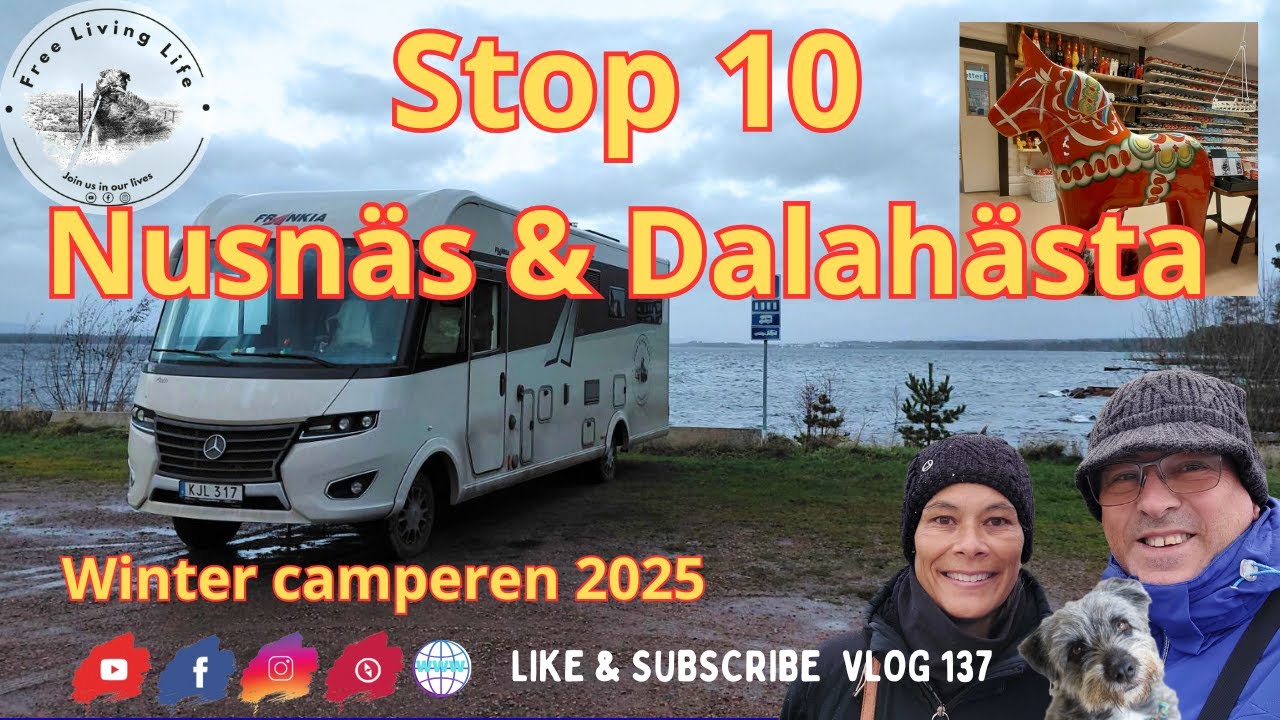 Winter Camperreis Zweden 10e Stop Nusnäs De Échte Dala Paardjes! ❄️SE Vlog 137