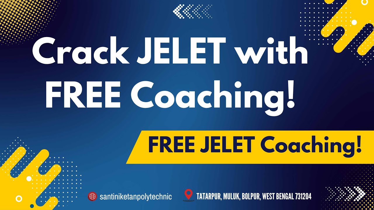 Crack JELET with FREE Coaching In Santiniketan institute of polytechnic