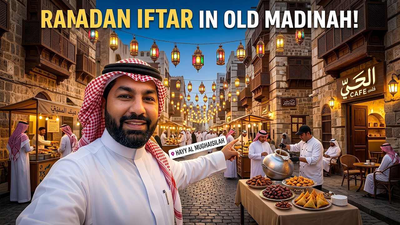 Real Madinah Ramadan Life 🌙 | Iftar in Hayy Al-Mughaisilah Old Market & Traditional Houses |