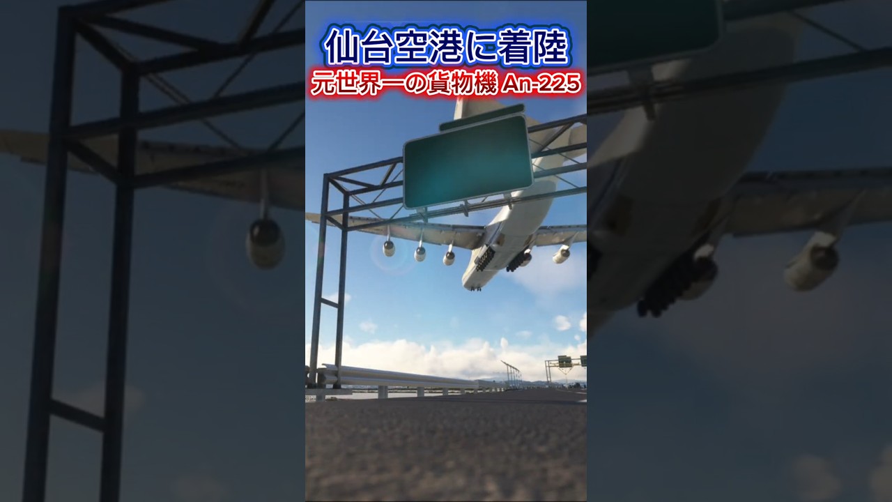 元世界一の貨物機An-225で仙台空港に勝手に着陸してみた！