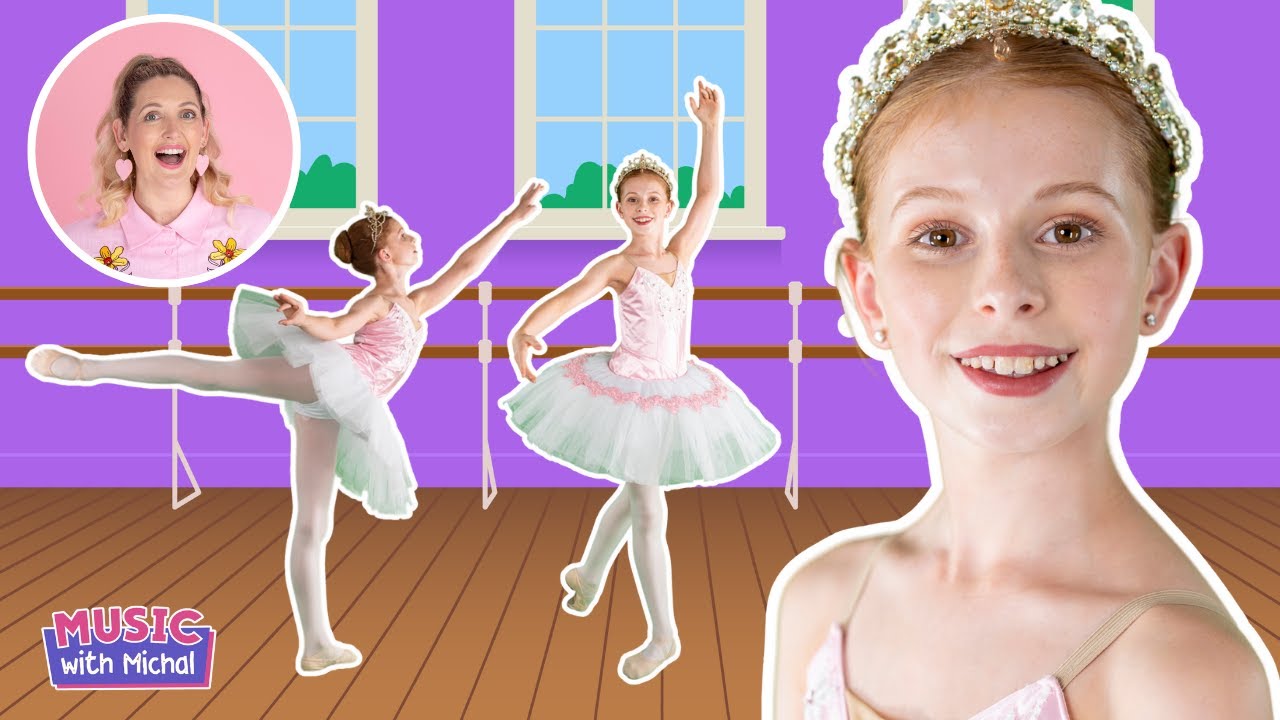 Ballet Song for Kids! Learn Ballet Moves with Michal & Ballerina Elly 🩰✨