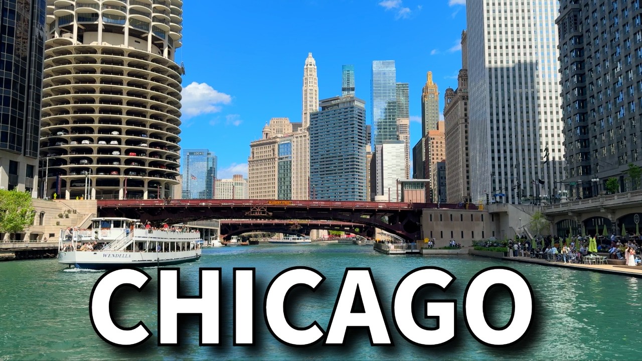 Chicago Water Taxi Boat Ride - See Skyline On A Boat 🌸 Spring Ride On Sunday | May 17, 2025 | 4K