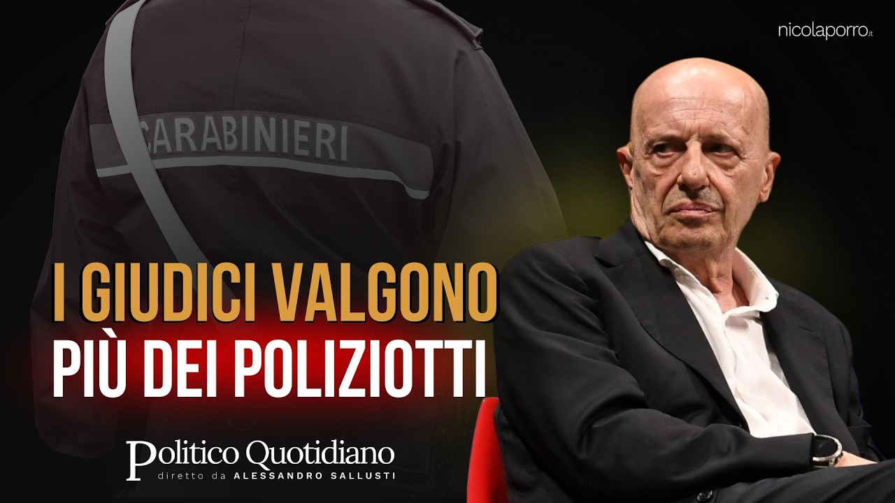 Il paradosso Italia: i magistrati valgono più dei poliziotti - Il commento di Sallusti