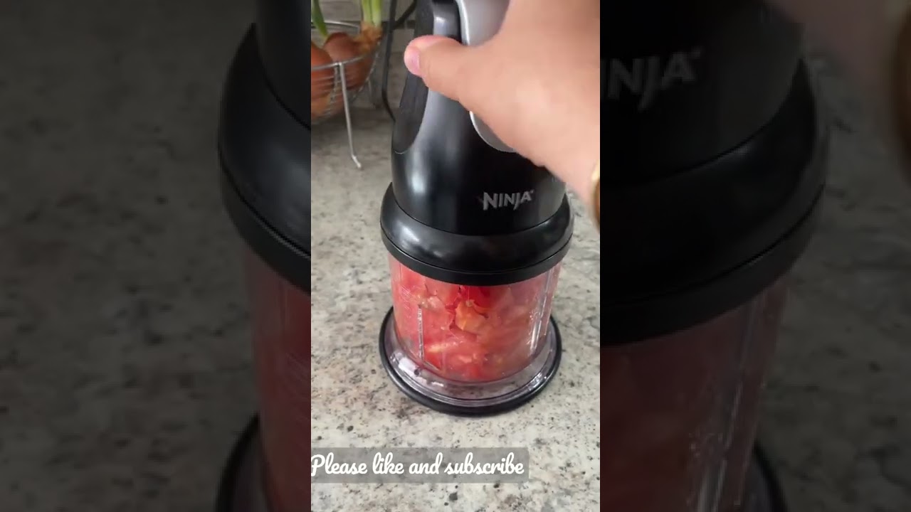 Ninja chopper chops tomatoes in a few seconds