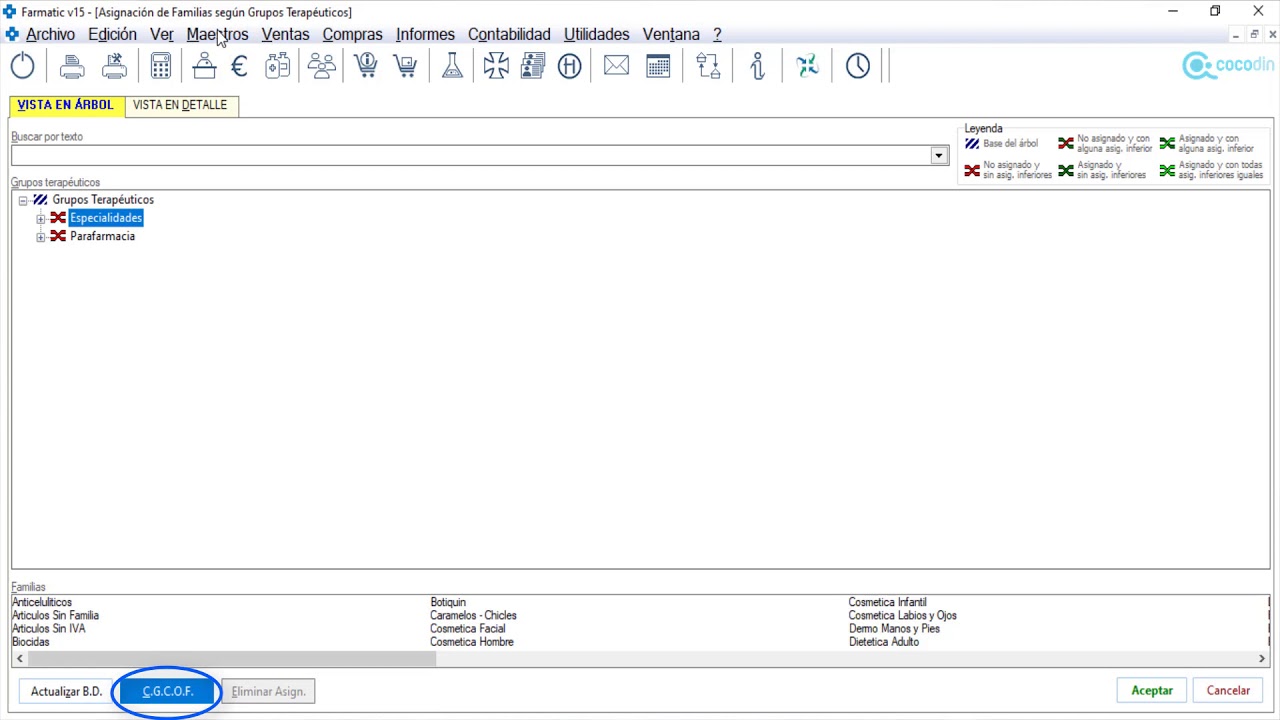 Farmatic - Categorización de Familias @Cocodin