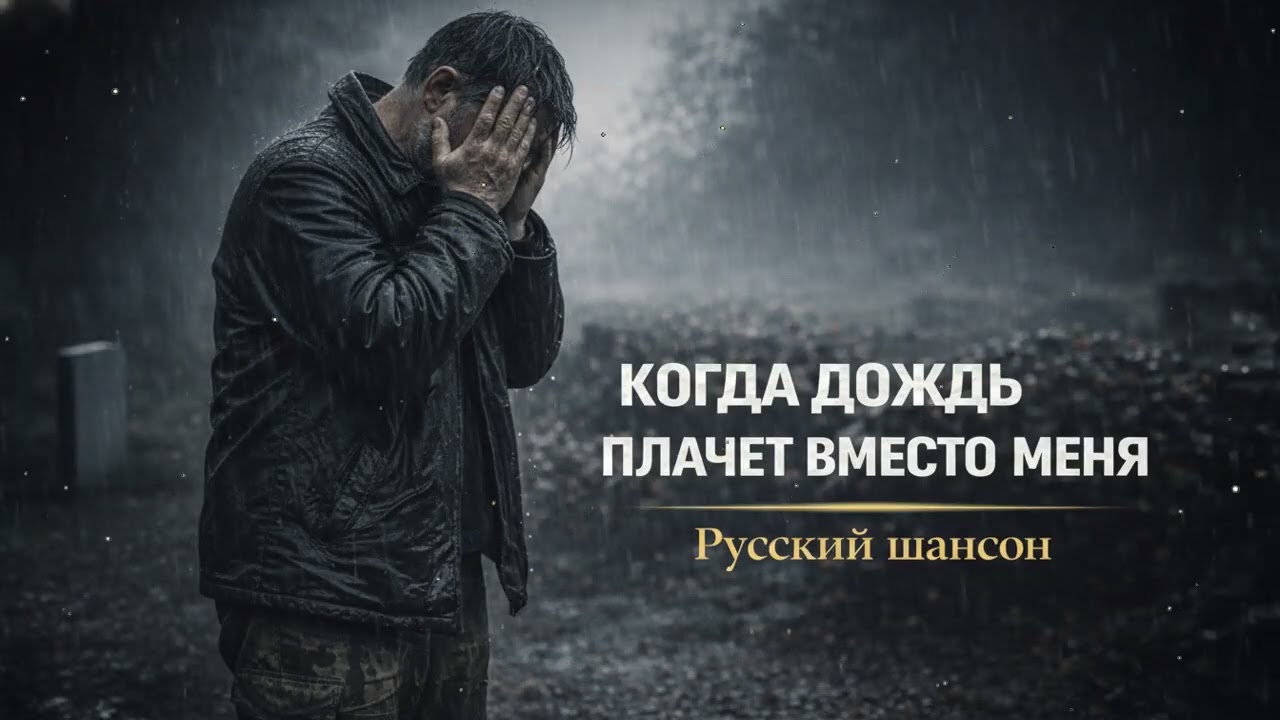 🌧️⚰️ Душевный русский шансон – молчу под дождём среди могил и воспоминаний