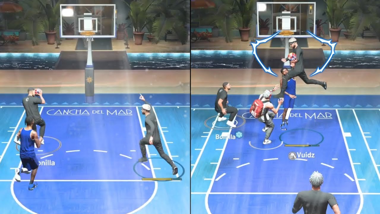 CRAZY WINDMILL ALLEY OOP POSTER ON TWO PEOPLE! | SLASHER DUNKING MACHINE | NBA 2K22 CURRENT GEN