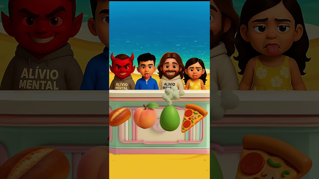 Maria Clara e JP com Jesus, v&atilde;o comer comida estragada?!🥚🔥 #biblequiz #facts ##amojesus #kids