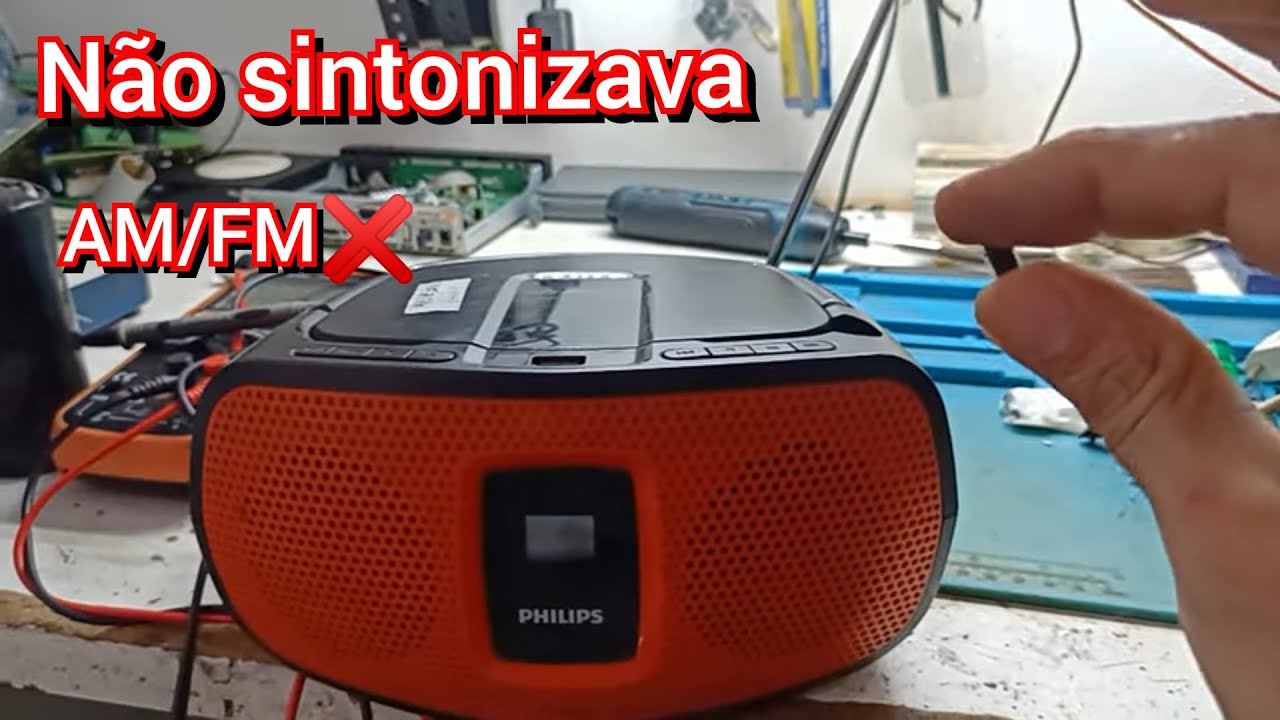 Rádio de mesa PHILIPS (AZ391X/78) Liga e não pega rádio, pega cd e pendrive, rádio não 🤔