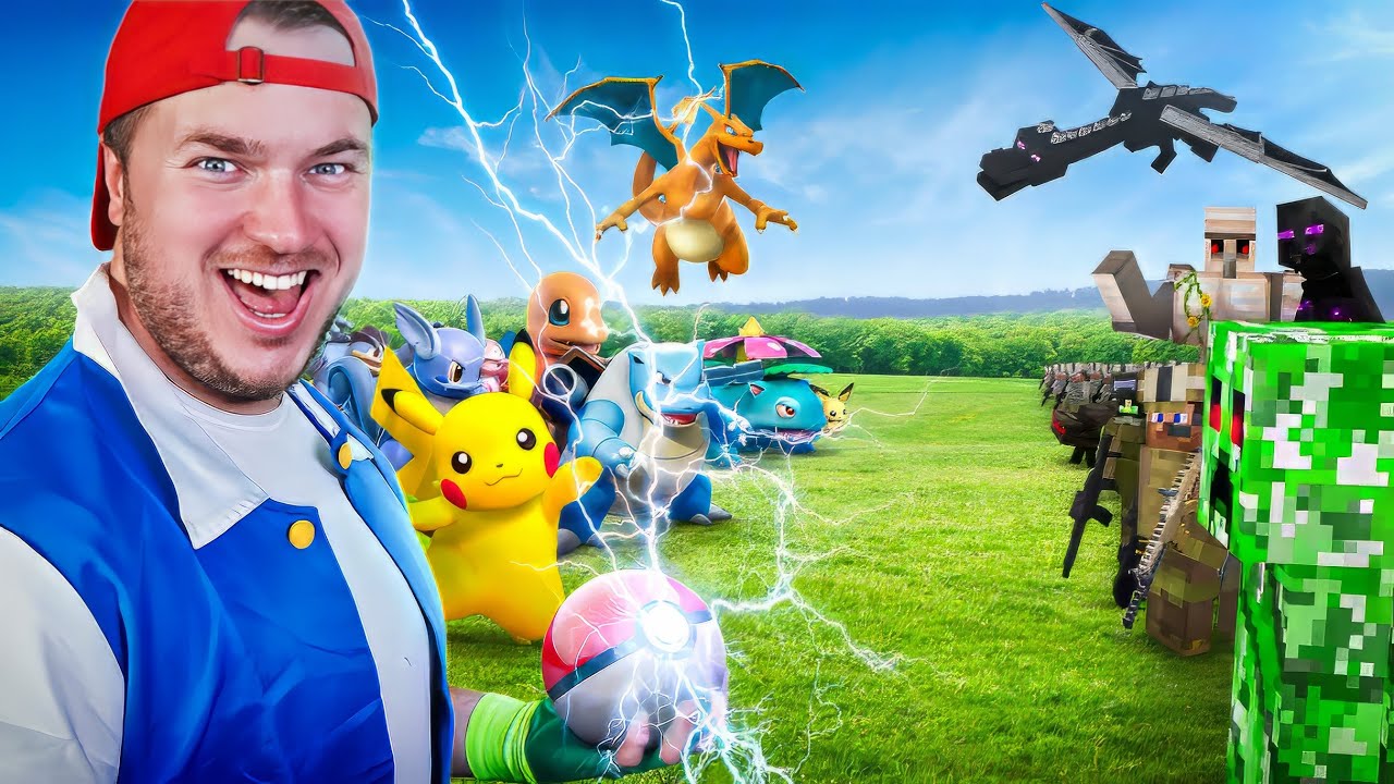 Minecraft vs. Pok&eacute;mon: The Real Life Battle Royale!