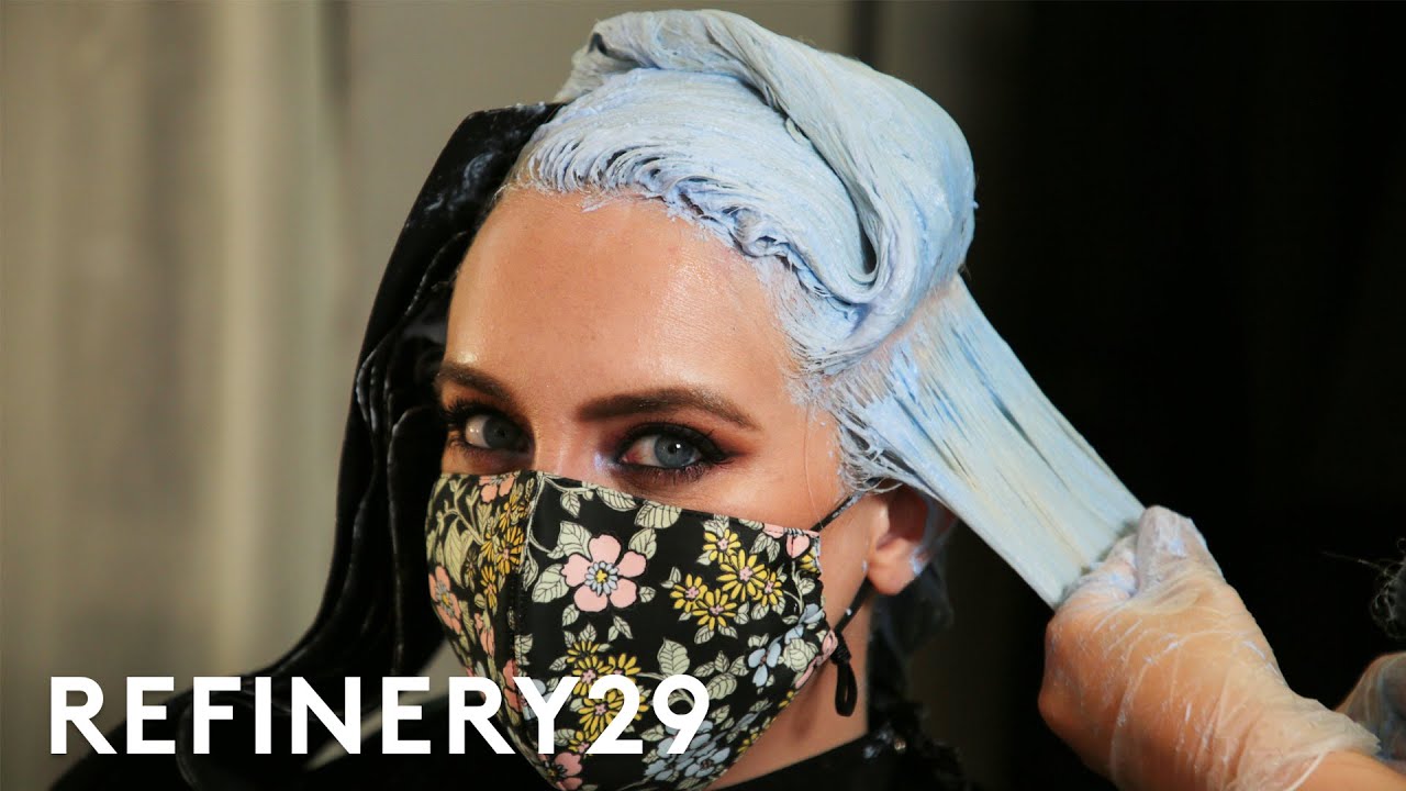 I Dyed My Blonde Hair Mermaid Blue | Hair Me Out | Refinery29