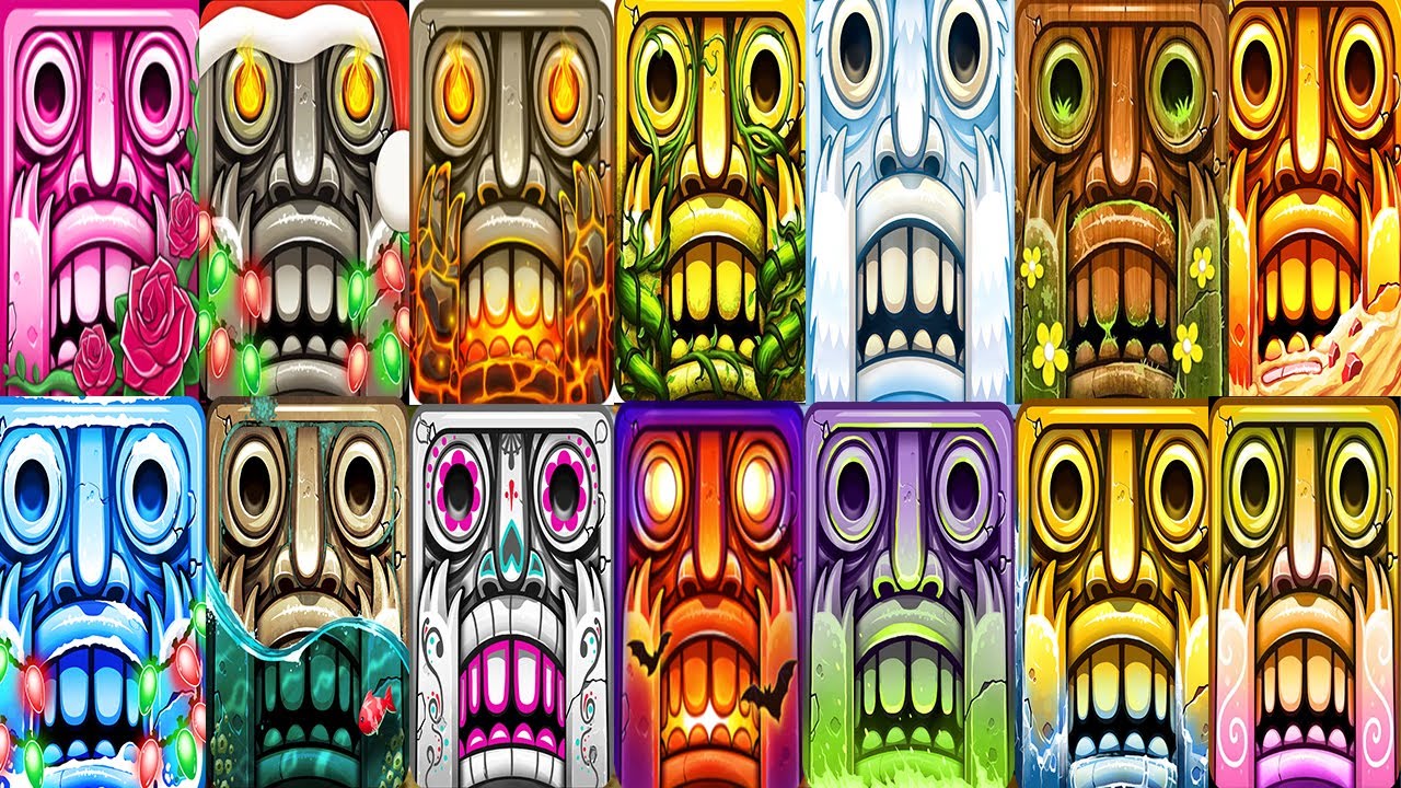 Temple Run 2 ALL 17 MAPS WITH WOLFMAN HOWLIN HALLOWEEN SPECIAL RUNNER