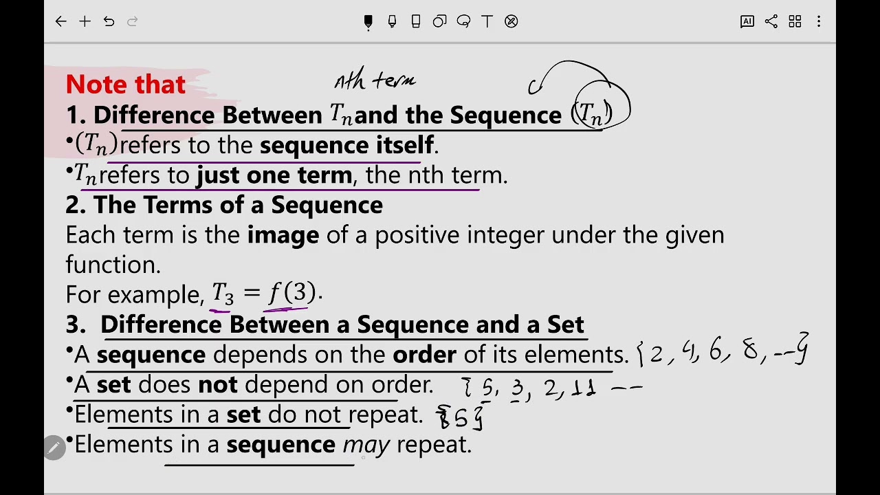 Sequences and series summation of Sequence 