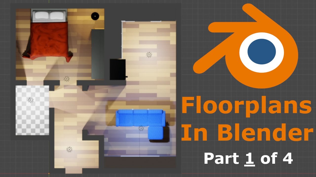 Making a 3D Floorplan in Blender Part 1 of 4: Adding the Walls