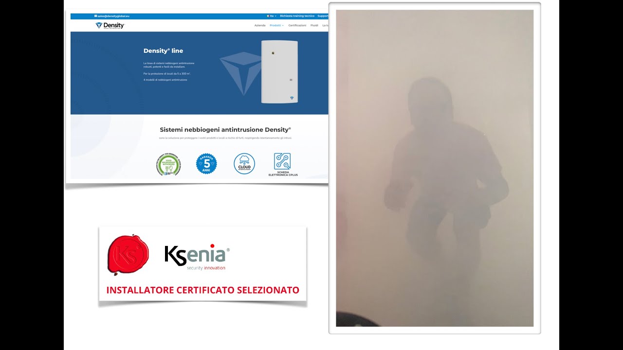 Protezione combinata con i volumetrici le telecamere a.i. e i nebbiogeni.