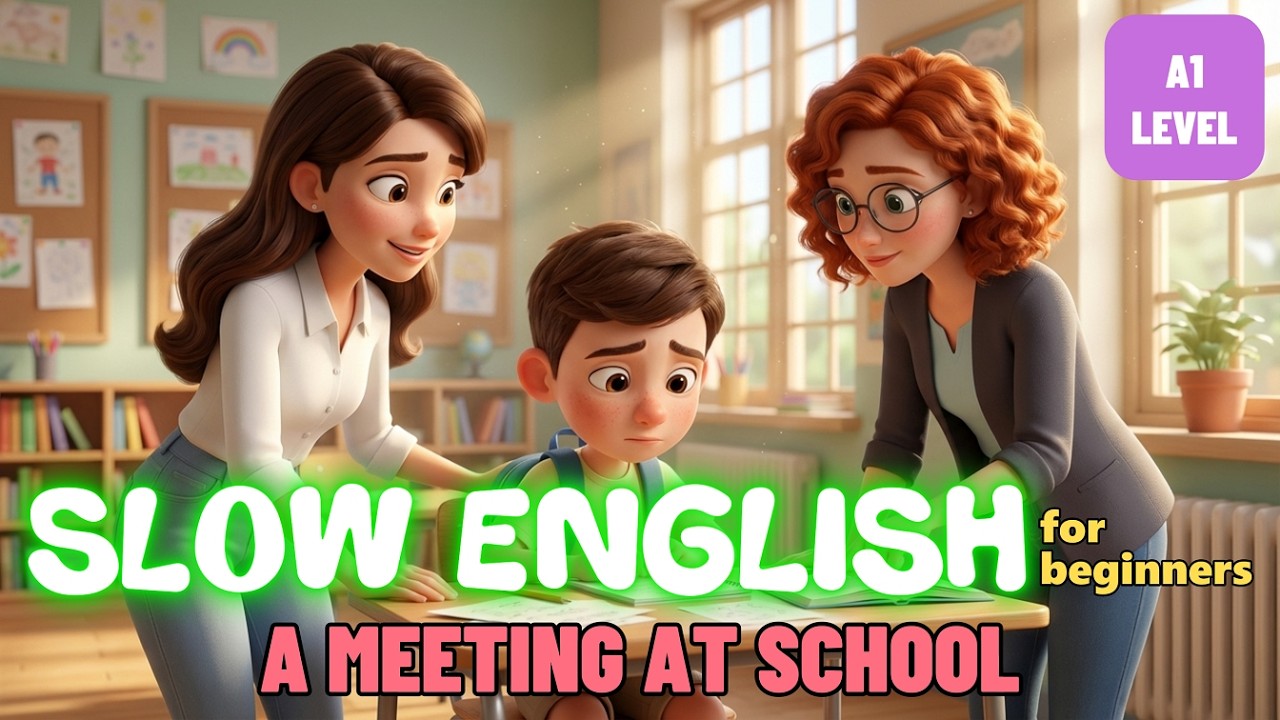 A Serious Meeting with the Teacher | Easy English Listening Lessons (A1 Level)