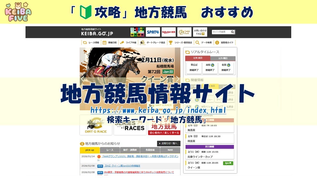 【🔰攻略】地方競馬 Ver.⓵ ～船橋競馬場～