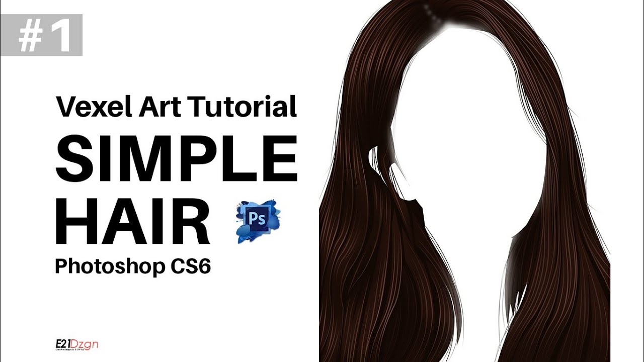 Tutorial mudah membuat rambut | Vexel art | Photoshop CS6