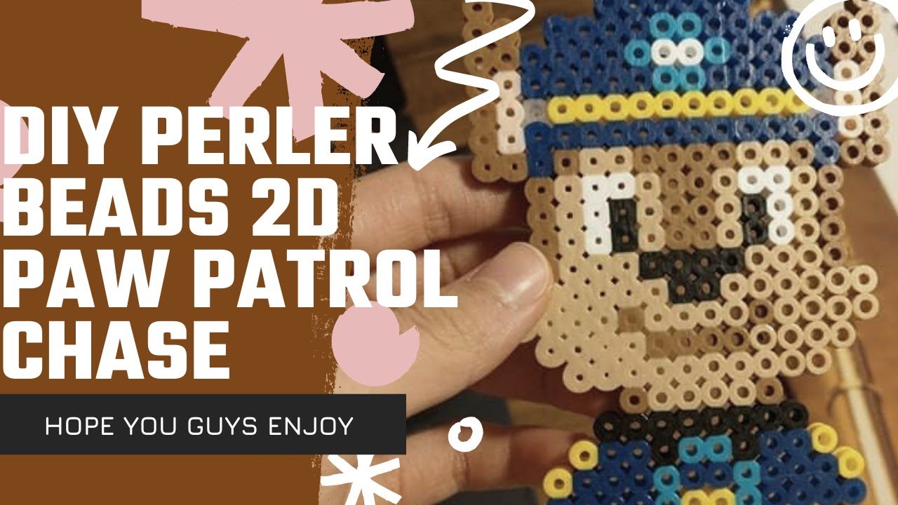 DIY Perler Beads 2D Paw Patrol Chase!