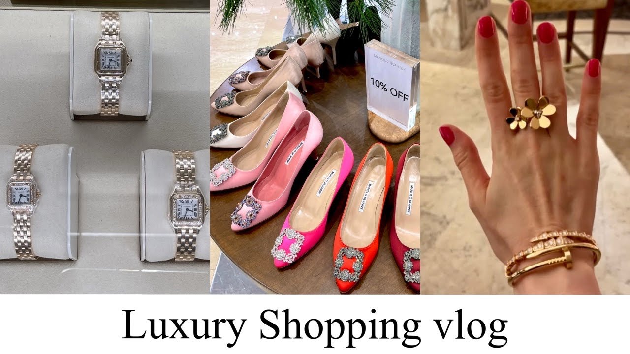 CHRISTMAS LUXURY SHOPPING VLOG - Cartier, Celine, Bvlgari, Manolo Blahnik and Roger Vivier