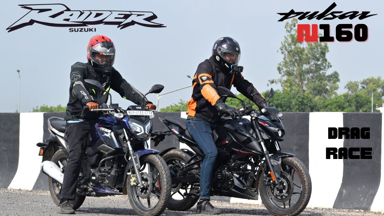 Bajaj Pulsar N160 VS TVS Raider 125 Drag Race