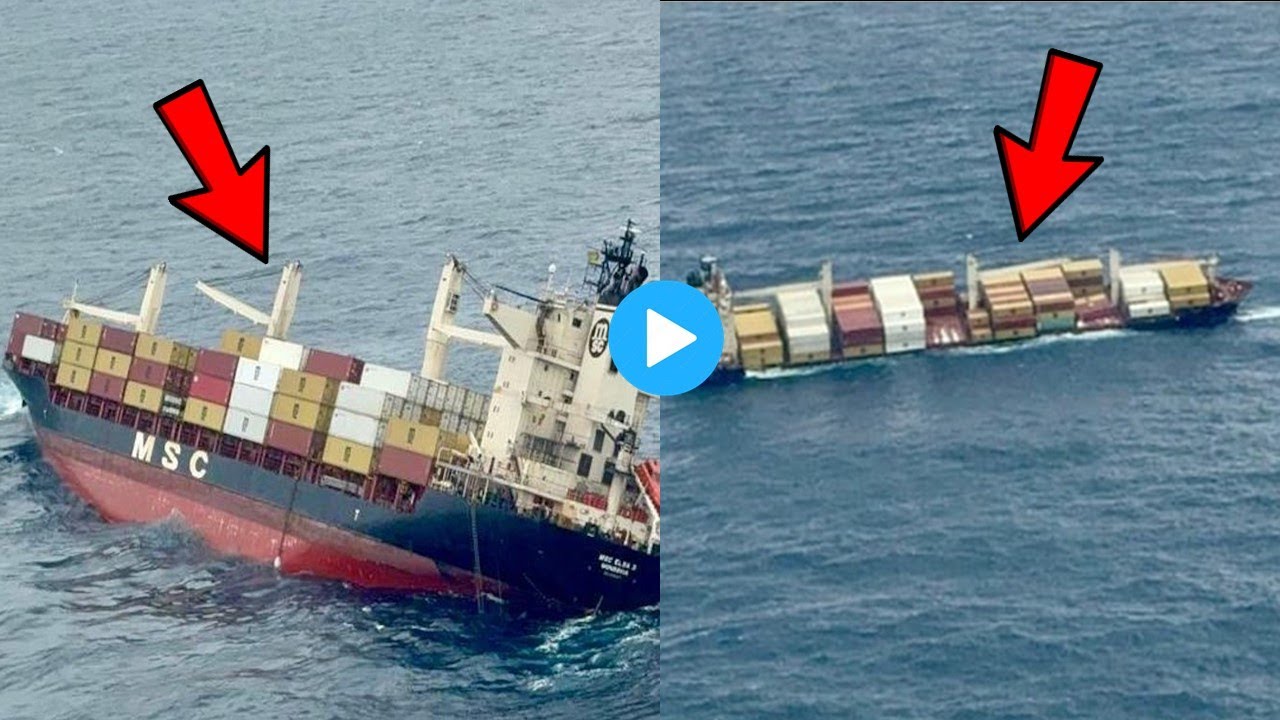 Liberian cargo ship MSC ELSA 3 sinks off Kerala coast | Liberian Cargo Ship Sink