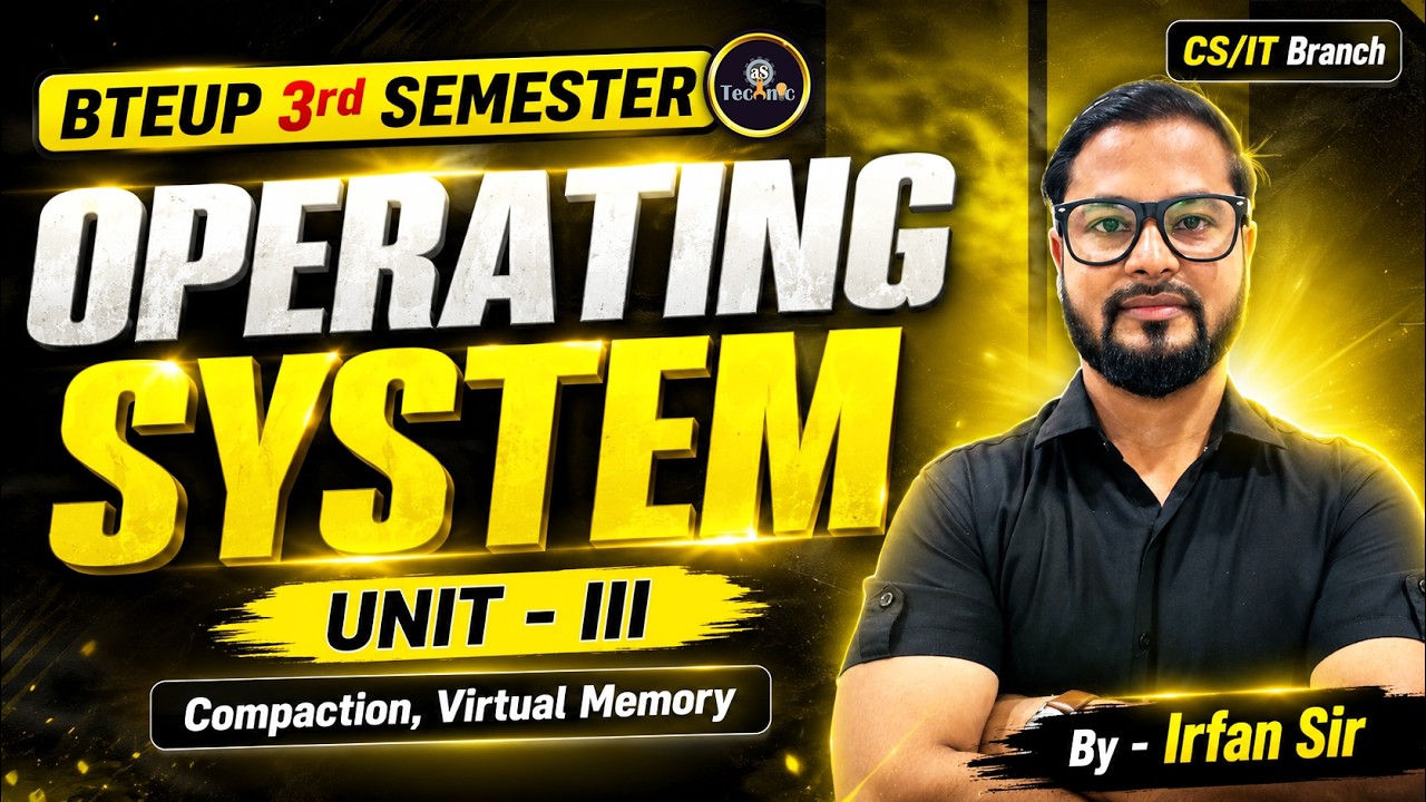 Operating System | Unit-3 | Compaction, Virtual Memory | CS/IT | BTEUP 3rd Sem #astechnic #bteup